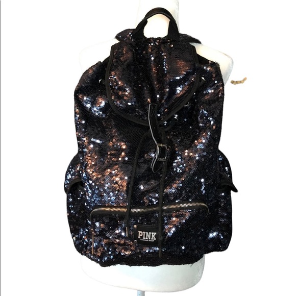 Victoria's Secret Pink Large Sequin Bling Backpack